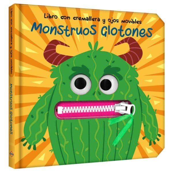 Libro con Cremallera y ojos movibles Monstruos Glotones
