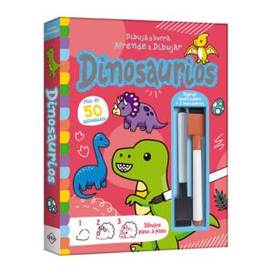 Libro didactico Dibuja y borra Aprende a Dibujar Dinosaurios