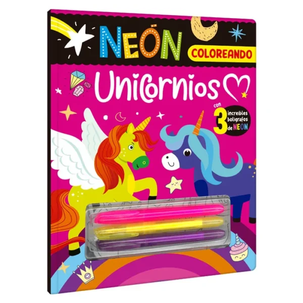 libro Unicornios – Neón Coloreando